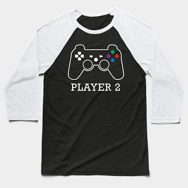 Player 2 Baseball T-Shirt by modernistdesign